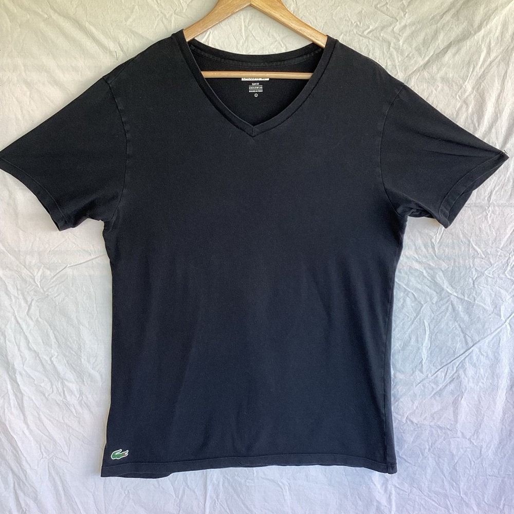 Lacoste slim fit v neck underwear t shirt